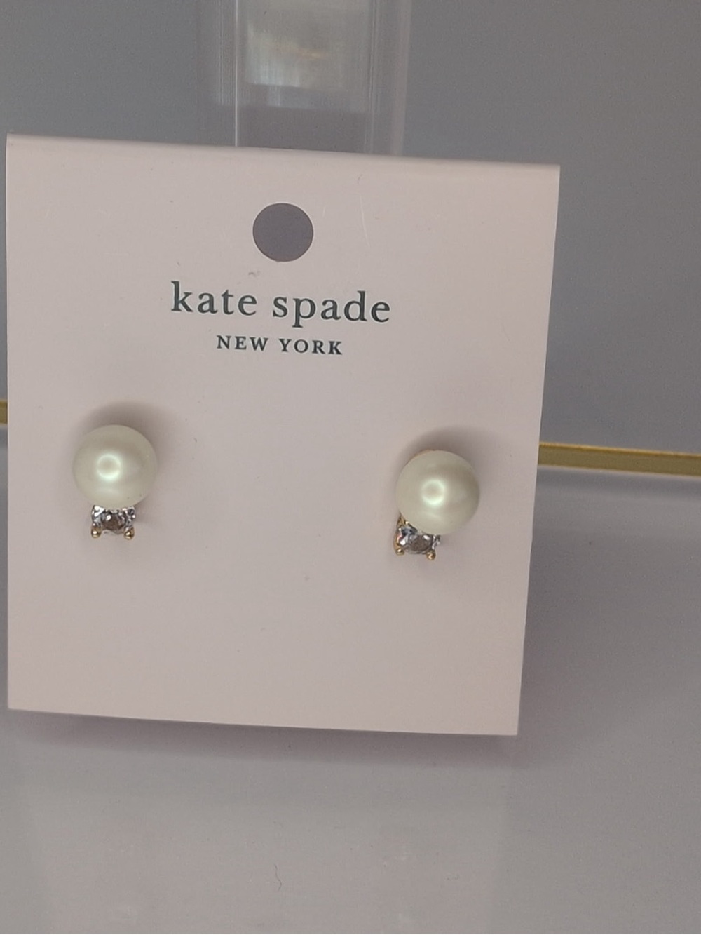 kate spade Pearl and Crystal Gold-Tone Stud Earrings